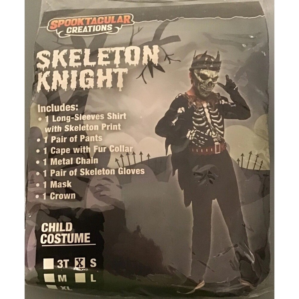 SKELETON KNIGHT Costume CHILD SMALL Halloween Spooktacular Creation NIP